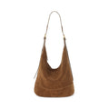 Retro Laid-back Suede Bucket A Versatile Slouchy Commuter Shoulder Or Crossbody Bag