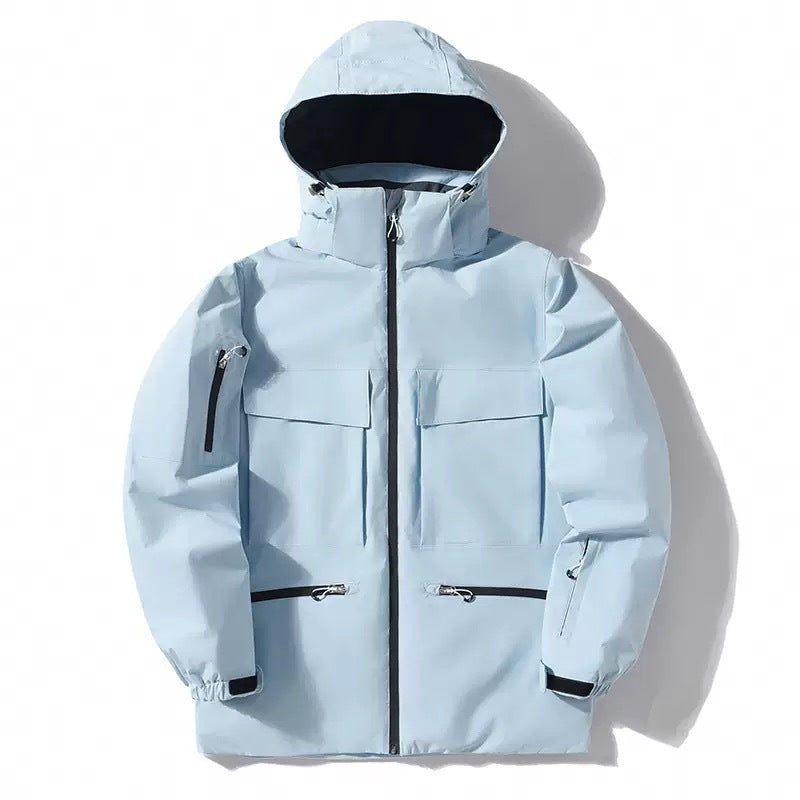 New Ski Suit Men's Winter Thicken Thermal Hooded Jacket