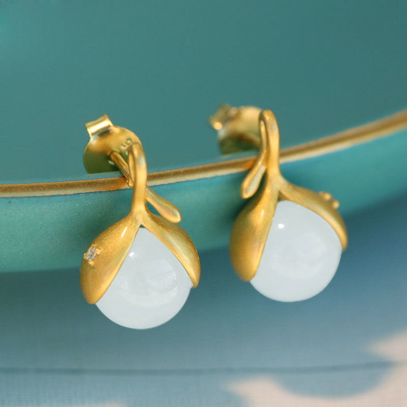 Delicate Dainty And Minimalist Flower Bud Earrings