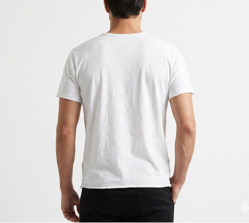 Oura (Aura) Organic V-neck Tee (Snow White)