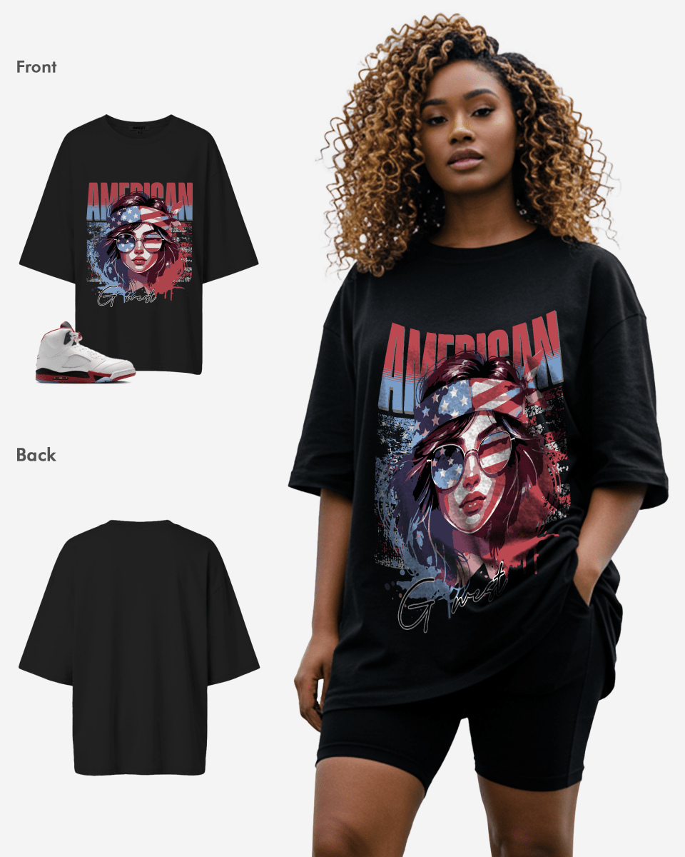 G West American Babe Oversized Women's T-Shirt