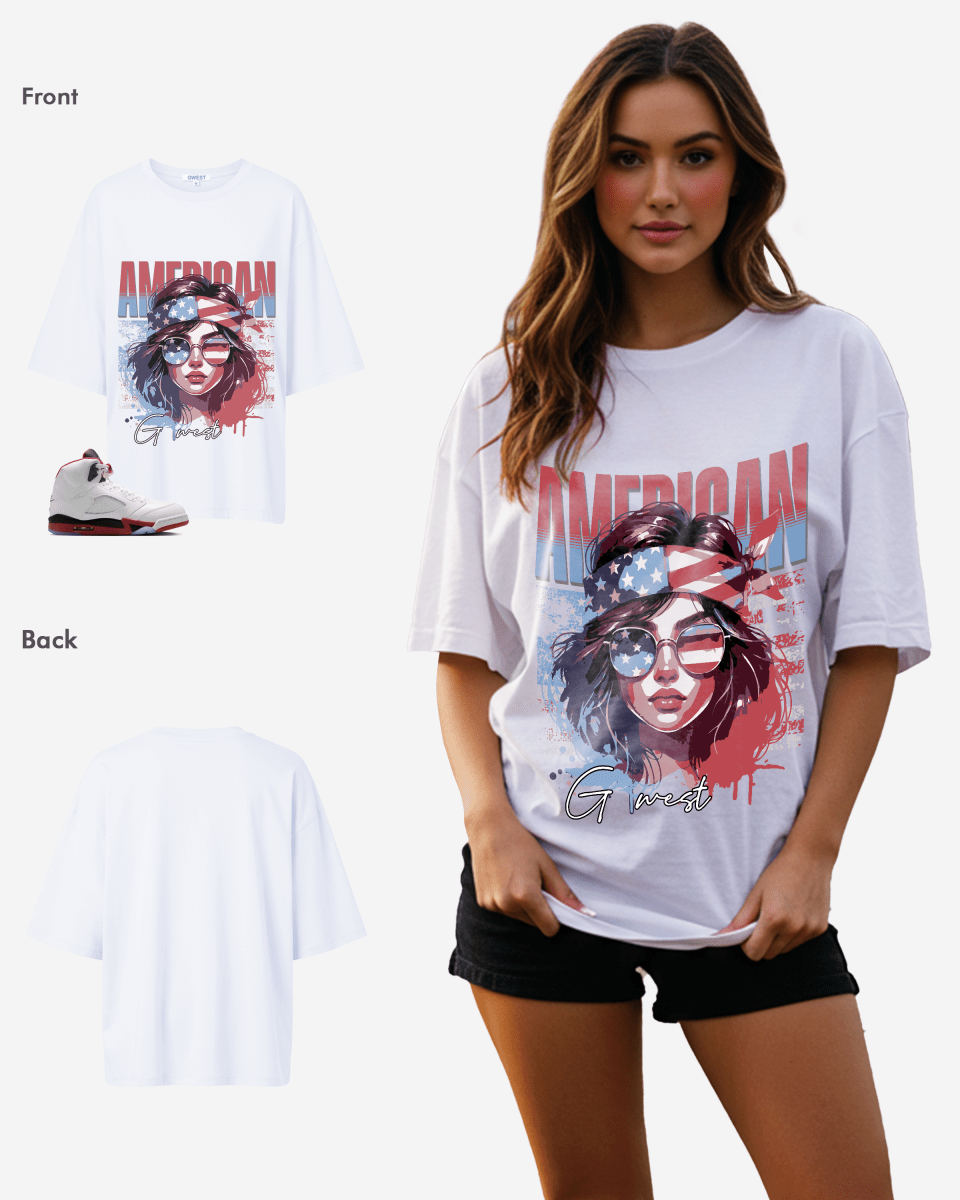 G West American Babe Oversized Women's T-Shirt