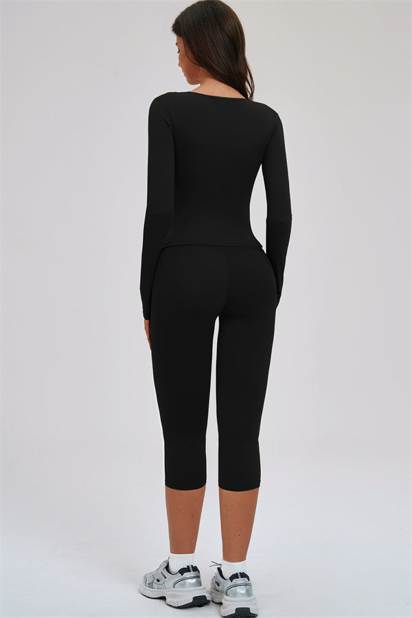 The Twirl Halter Tank Top Capri Leggings 2-Piece Set