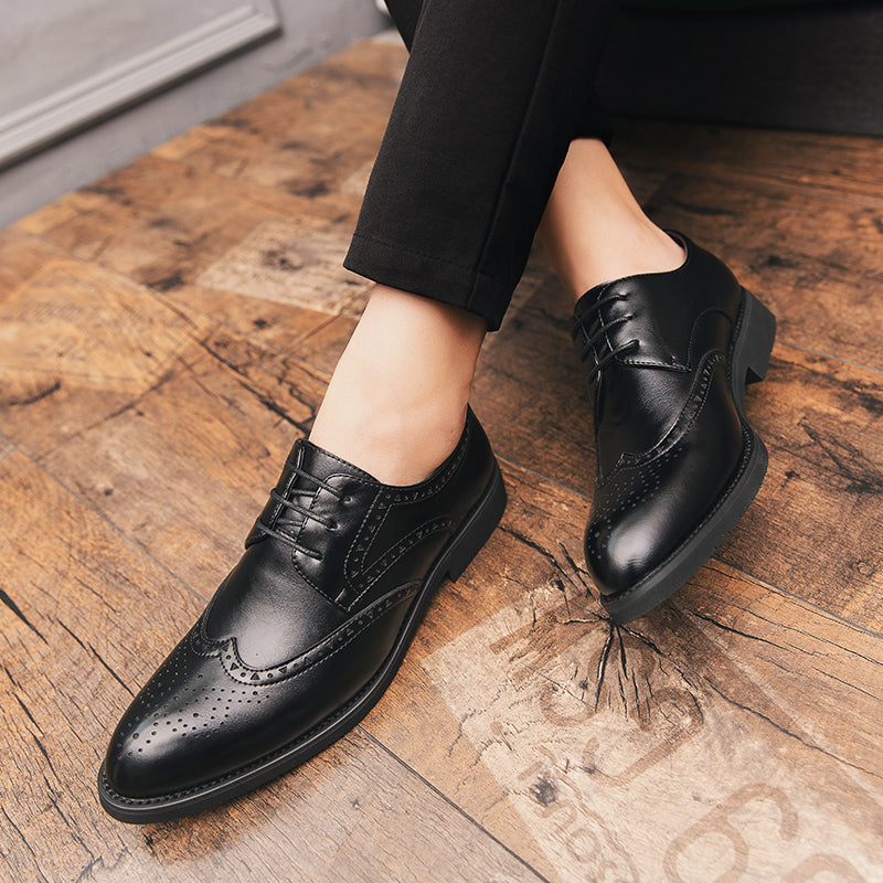 Men's Casual Brogue Leather Shoes (Fashionable Design)