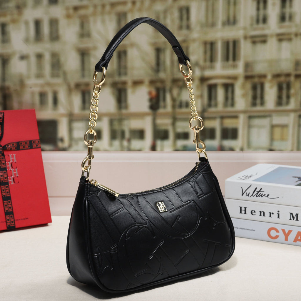 Embossed Letter Underarm Shoulder Crossbody Fashionable Trendy Womens Bag For Stylish Outfits