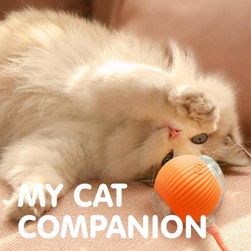 Cat Interactive Ball Toys Automatic Rolling Ball For Kitten Rechargeable Smart Pet Electric Toys With Teaser Sensor Cat Ball Toy