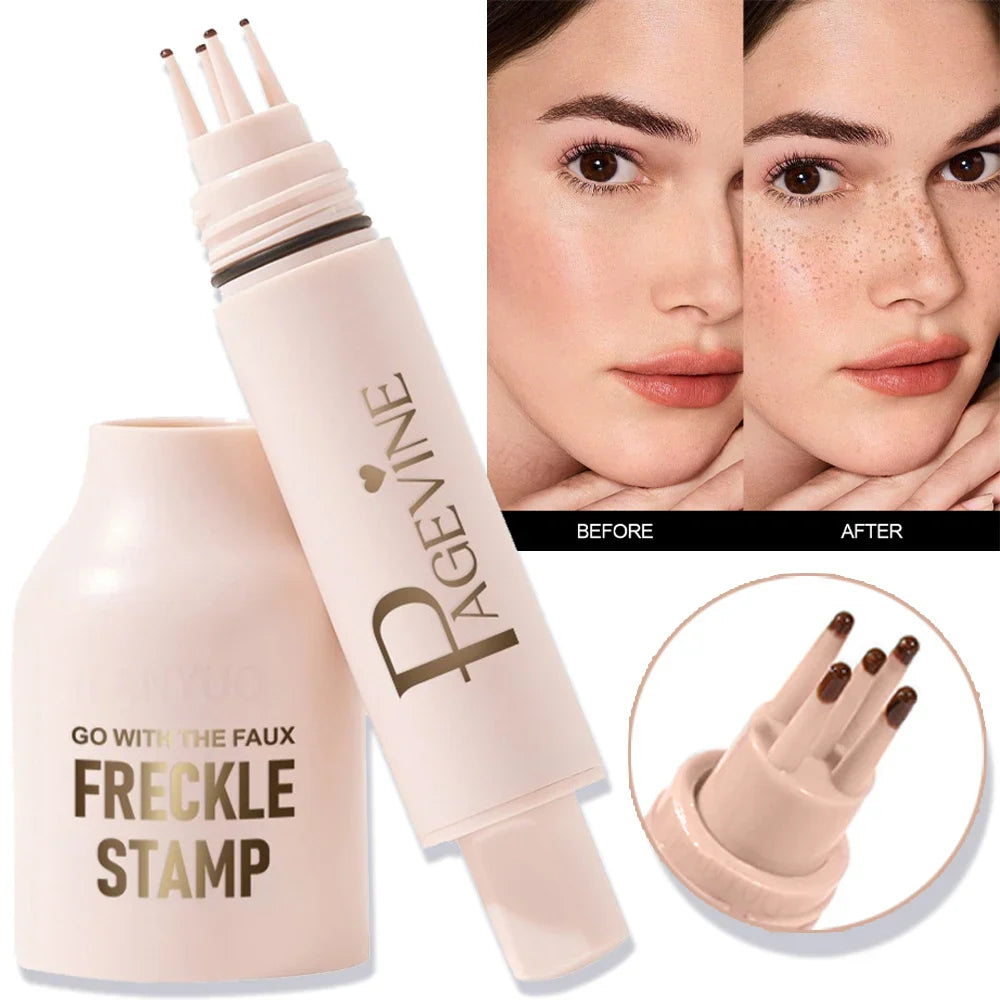 Five Point Freckle Stamp Pen Liquid Air Cushion Natural-Look Lifelike Freckle Quick-Dry Dot Spot Mole Effortless Lasting Makeup