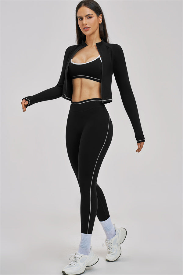 The Unbound Jacket Sports Bra Leggings 3-Piece Set
