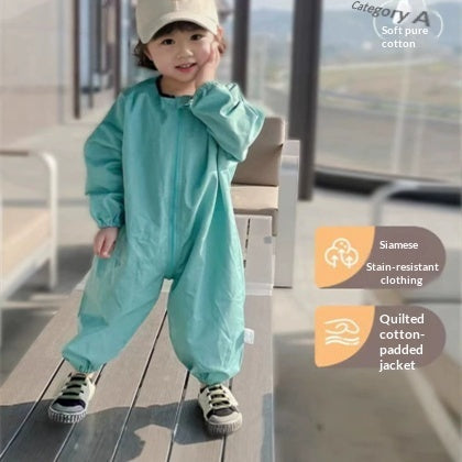 Baby Coverall Crawling Cotton UV-Protective Jumpsuit