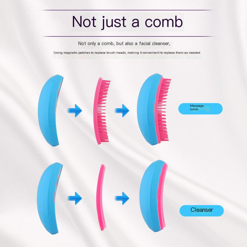 2-in-1 Electric Massage Comb and Facial Cleansing Brush