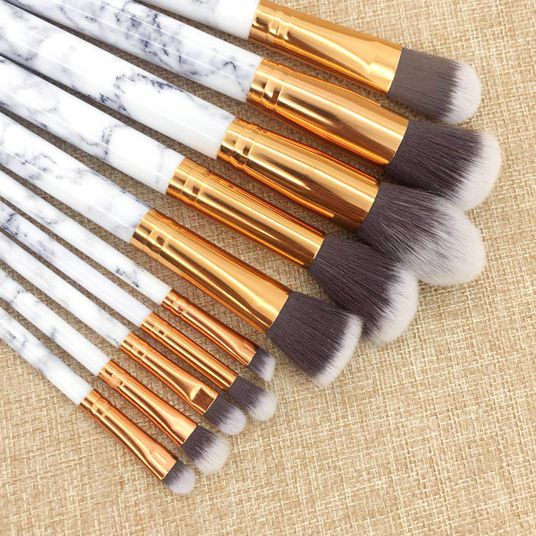 Marble Pattern Makeup Brush Set