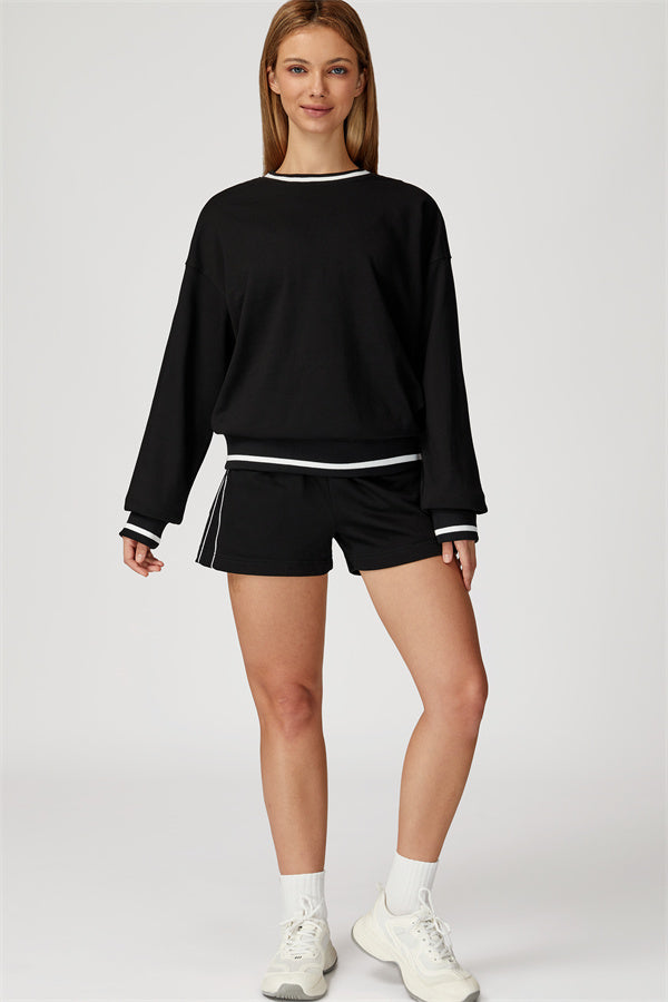 The Amara Sweatshirt Lounge Shorts 2-Piece Set