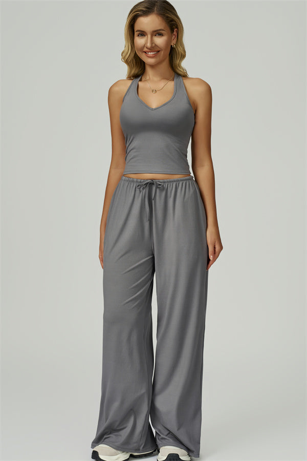 The Sprint Halter Tank Top Sweatpants 2-Piece Set