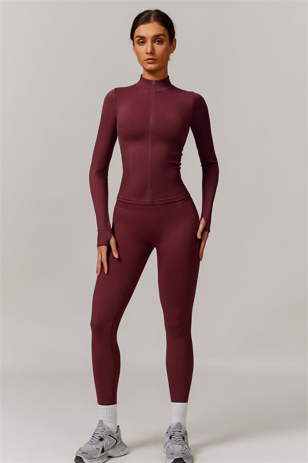 The Nova Luxe Jacket Sports Bra Leggings 3-Piece Set
