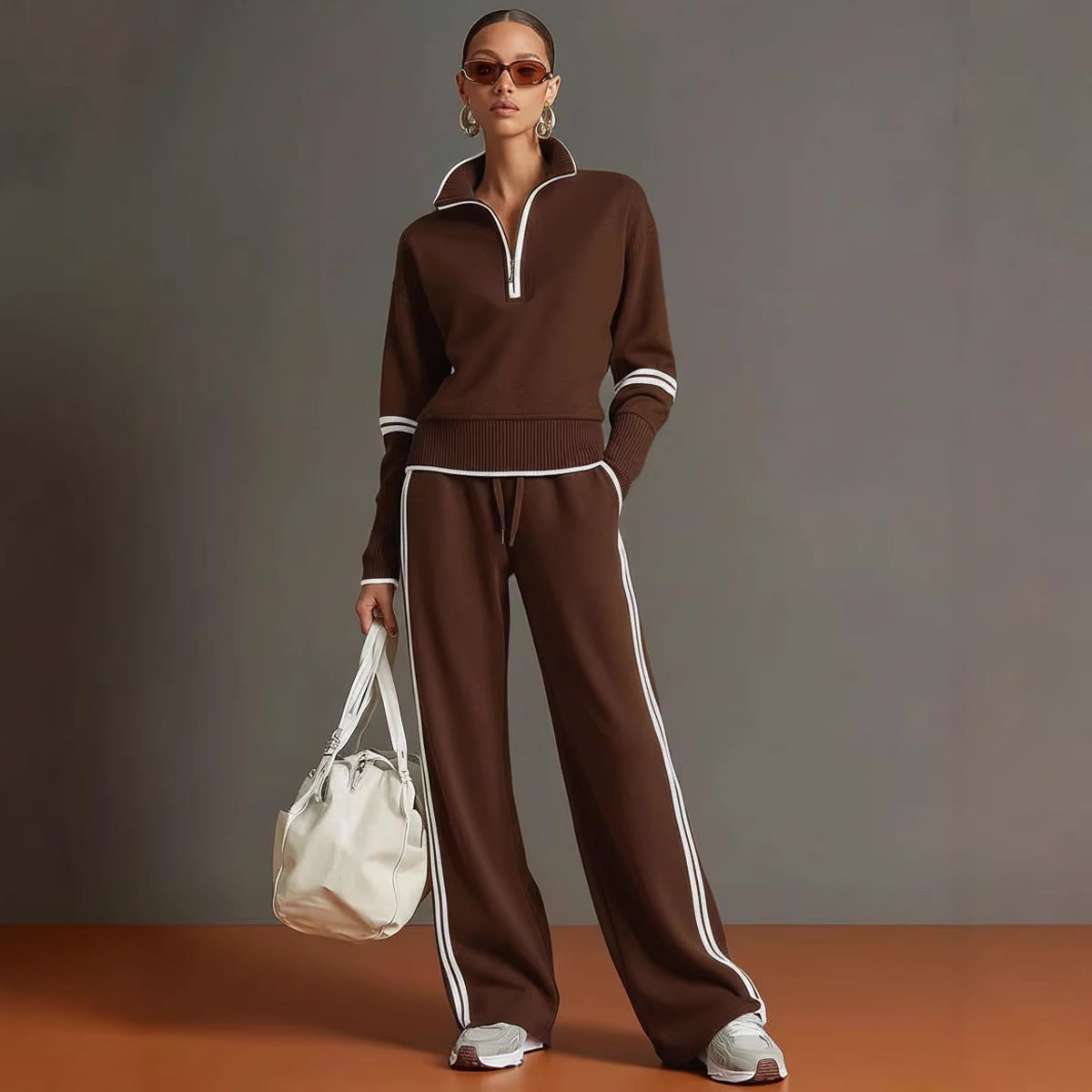 Women’s Casual Long Sleeve Two Piece Sports Set