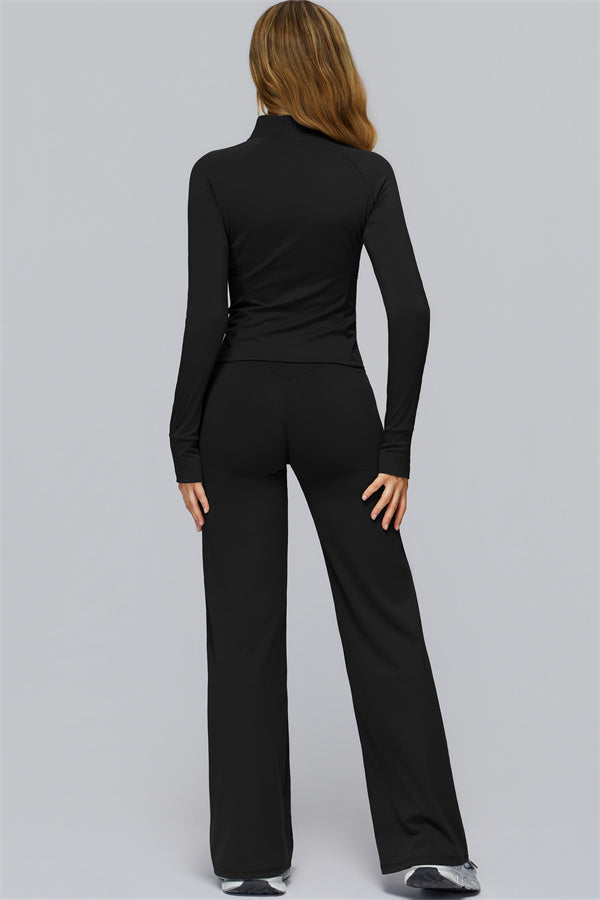 The FlexCore Pure Zip Jacket Flared Leggings 2-Piece Set
