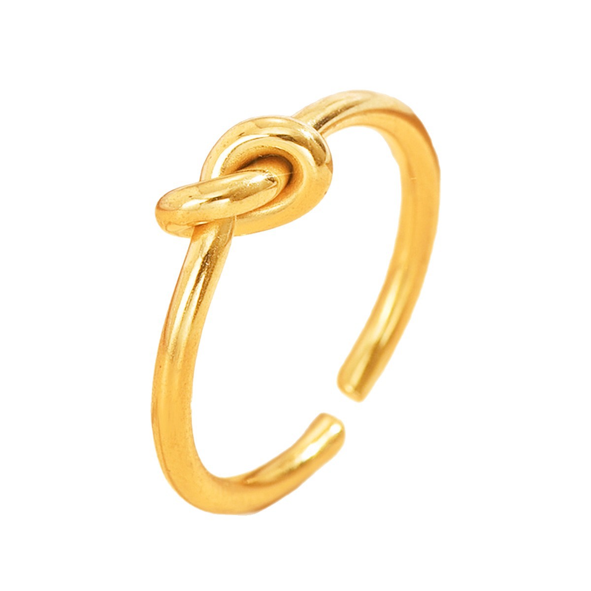 Stainless Steel Ring With A Braided Cord And Adjustable Opening