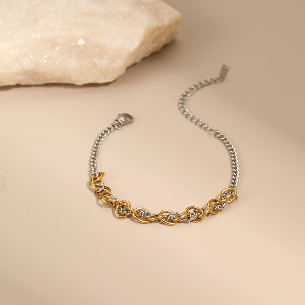 Autumn And Winter New Style Necklaces Gold And Silver Color Matching Earrings Jewelry