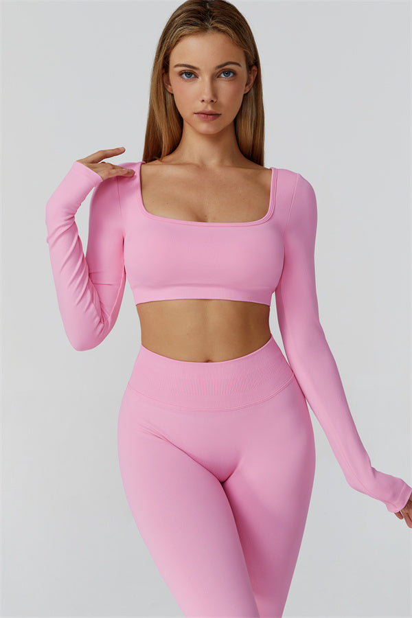 The Reign Long Sleeve Crop Top Leggings 2-Piece Set