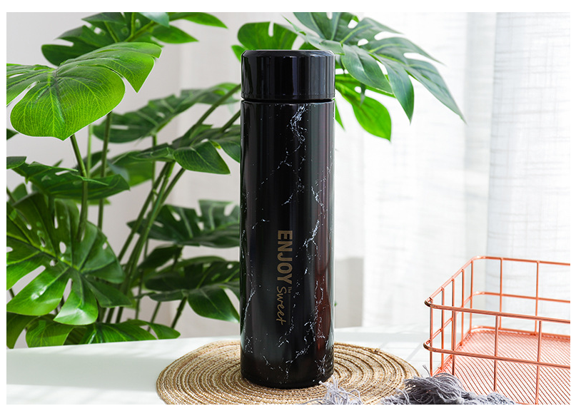 Marble Insulated Water Bottle and Cup