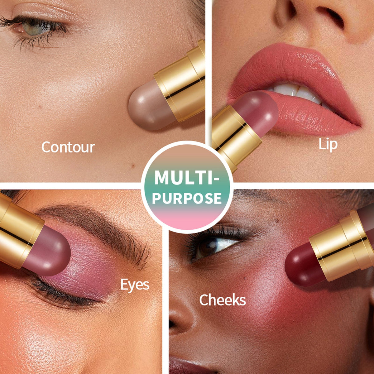 Natural Nude Makeup Double-headed Three-dimensional Face Repair Blush Stick