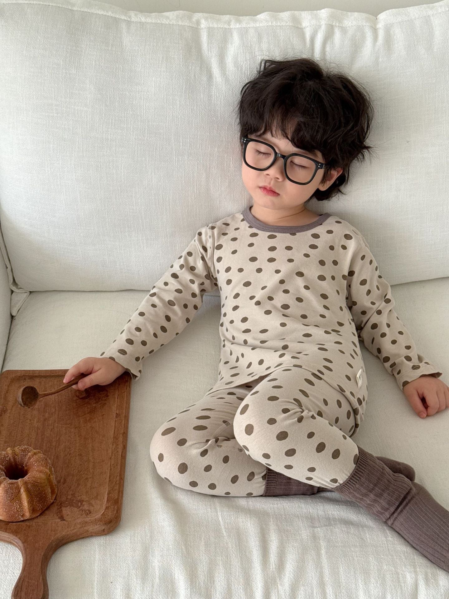 Boneless Pure Cotton Thermal Underwear Set For Boys And Girls Autumn Tops And Pants