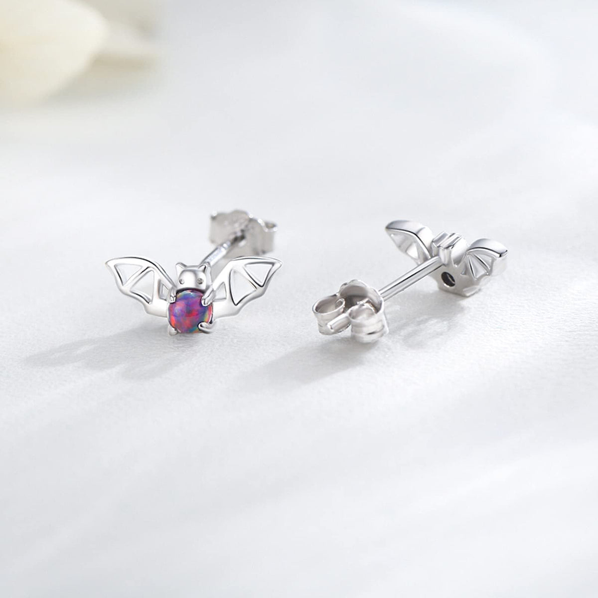 Bat Earrings 925 Sterling Silver Opal Bat Jewelry Gifts for Girls Women