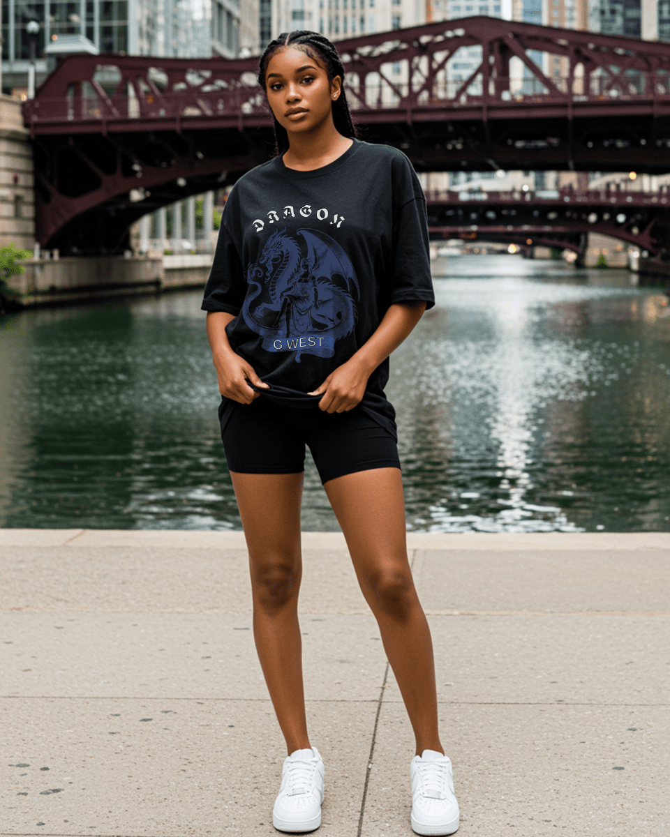 G West Dragon's Grace Oversized Women's T-Shirt