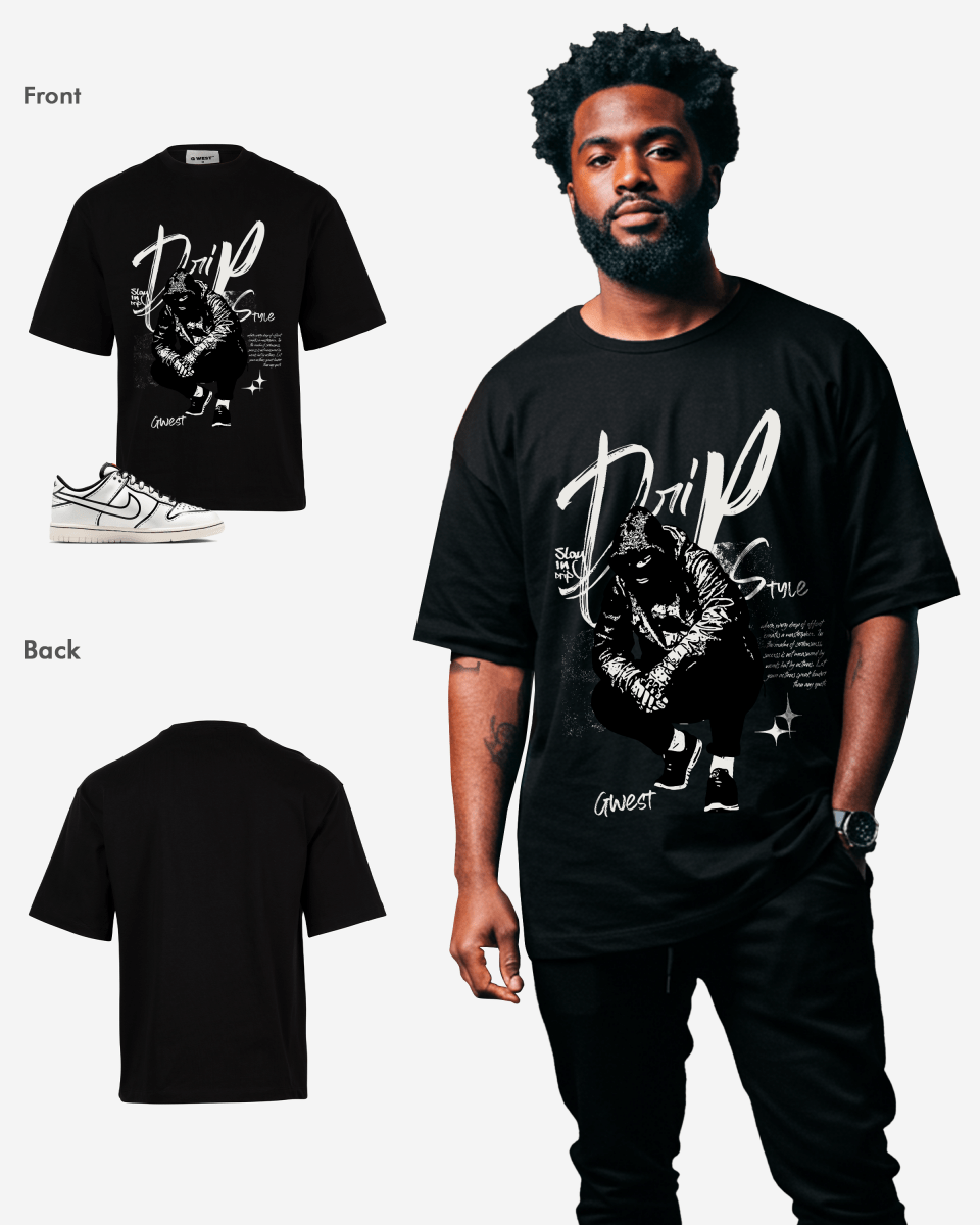 G West Drip Style Oversized T-Shirt Mens