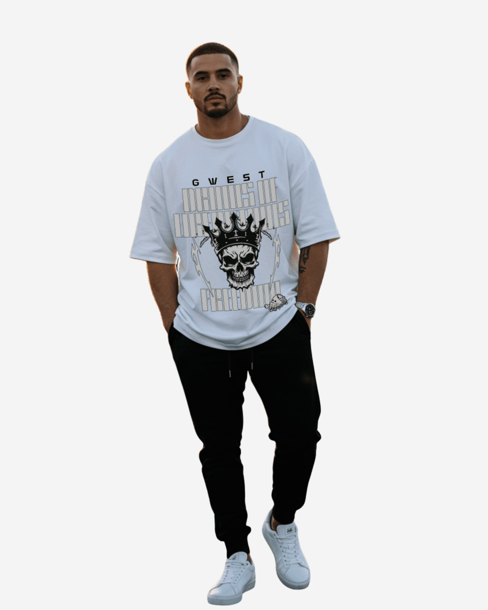 G West Drums Of Liberations Oversized T-Shirt Mens
