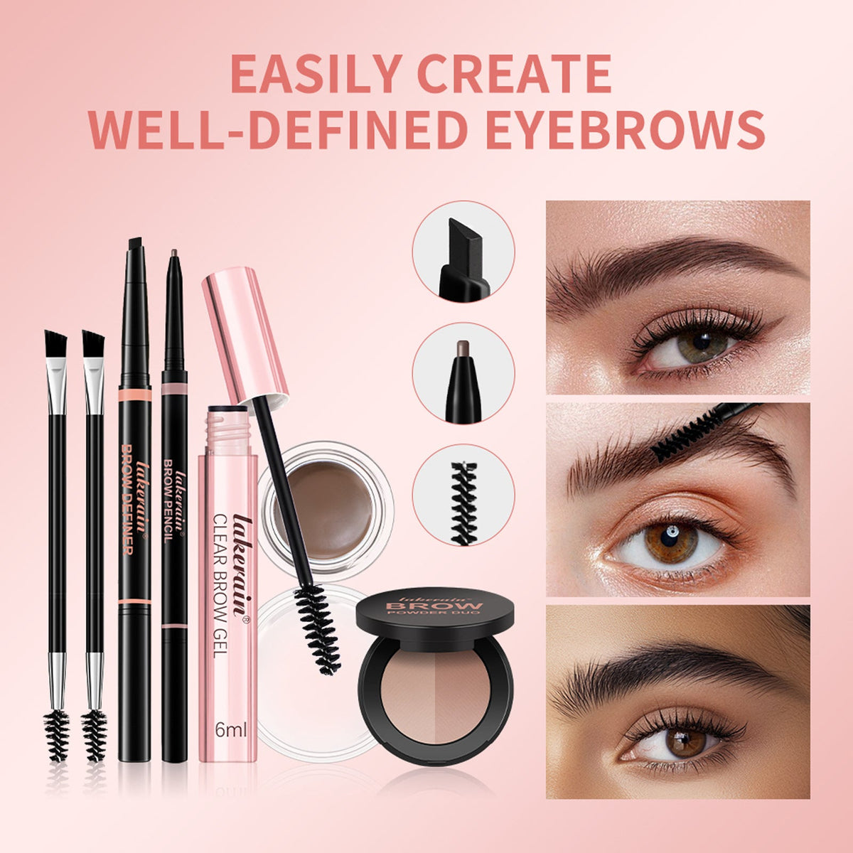 Full Set Of Stereo Powder Brow Cream Eyebrow Gel Suit