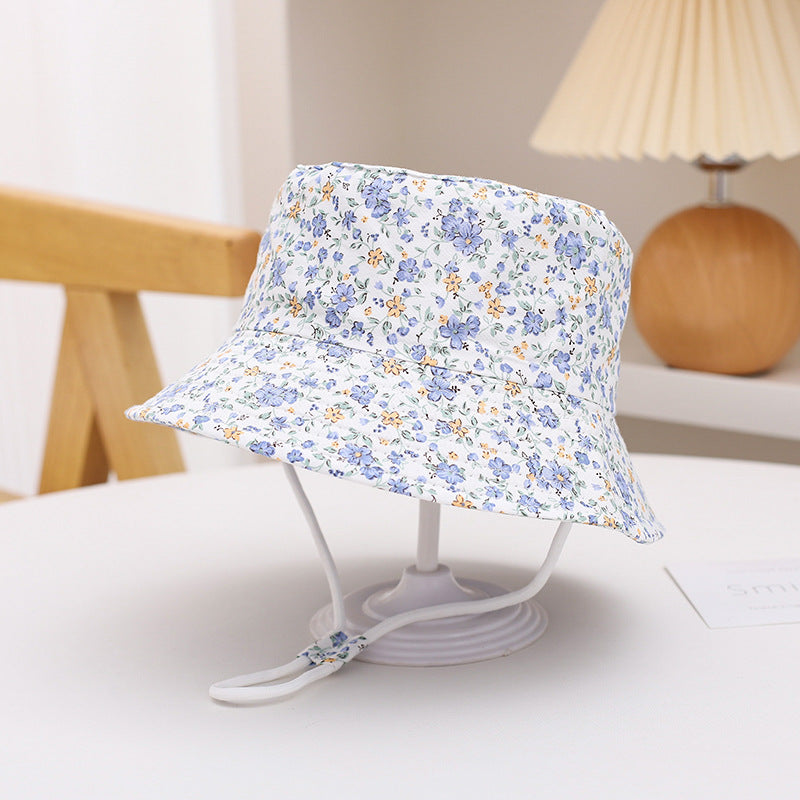 Printed Bucket Hat Cute Car Dinosaur Summer Beach Pure Cotton Fisherman Hat For Babies