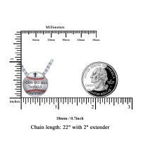 Baseball Necklace 925 Sterling Silver Pendant Necklaces Charm Pendants