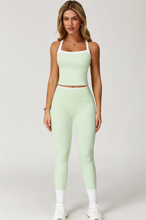 The Quest Cross Back Crop Top Leggings 2-Piece Set