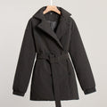 New Thickened Slimming Cinched Cotton-padded Coat Solid Color Belt Cotton Coat Jacket