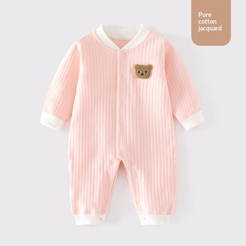 Infant Clothing Class A Pure Cotton Seamless Onesie Baby Pajamas Winter Underwear Crawling Suit
