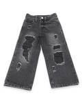 Fly Girl Distressed Denim  - Black