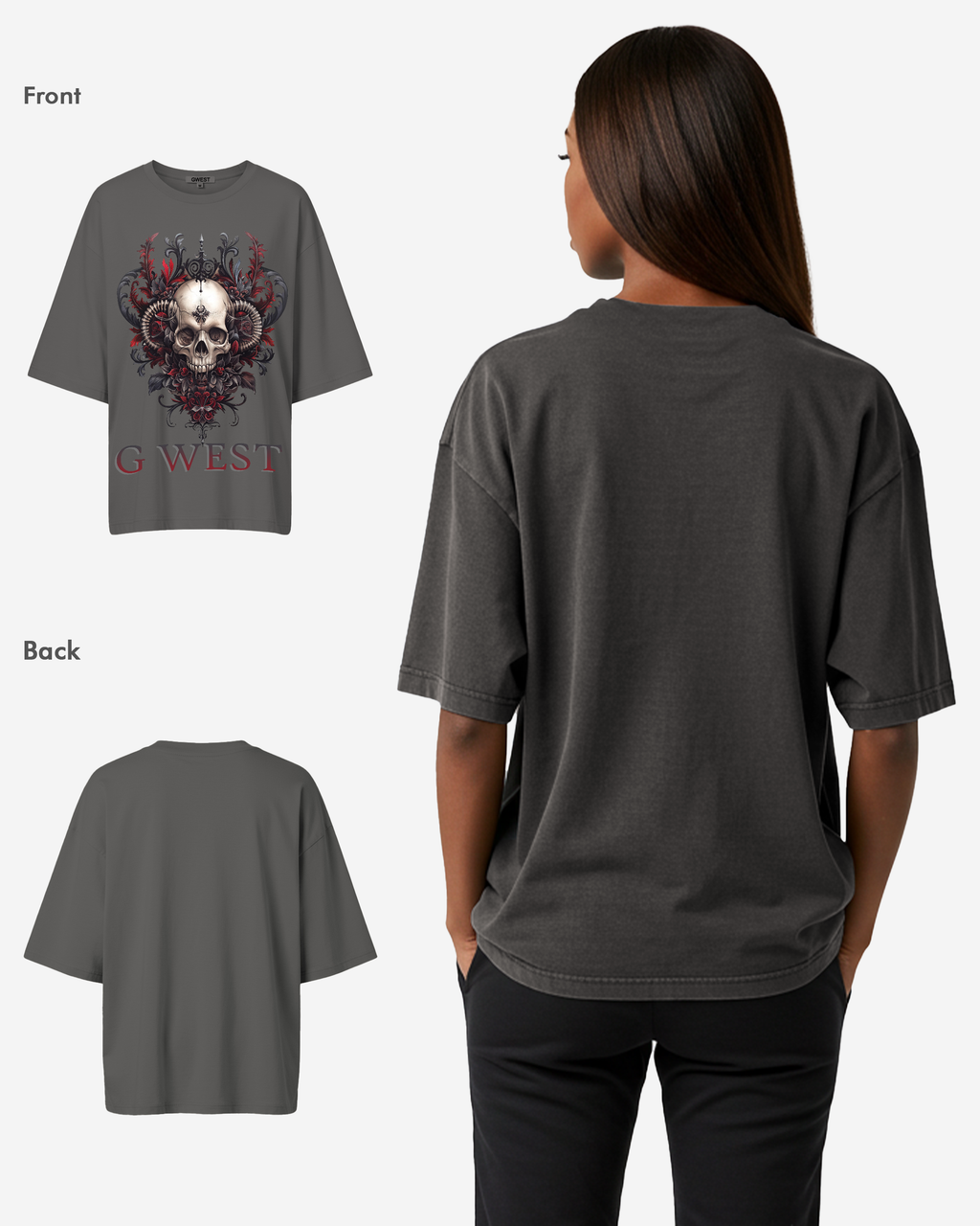 G West Womens Dead Devil Oversized Tee