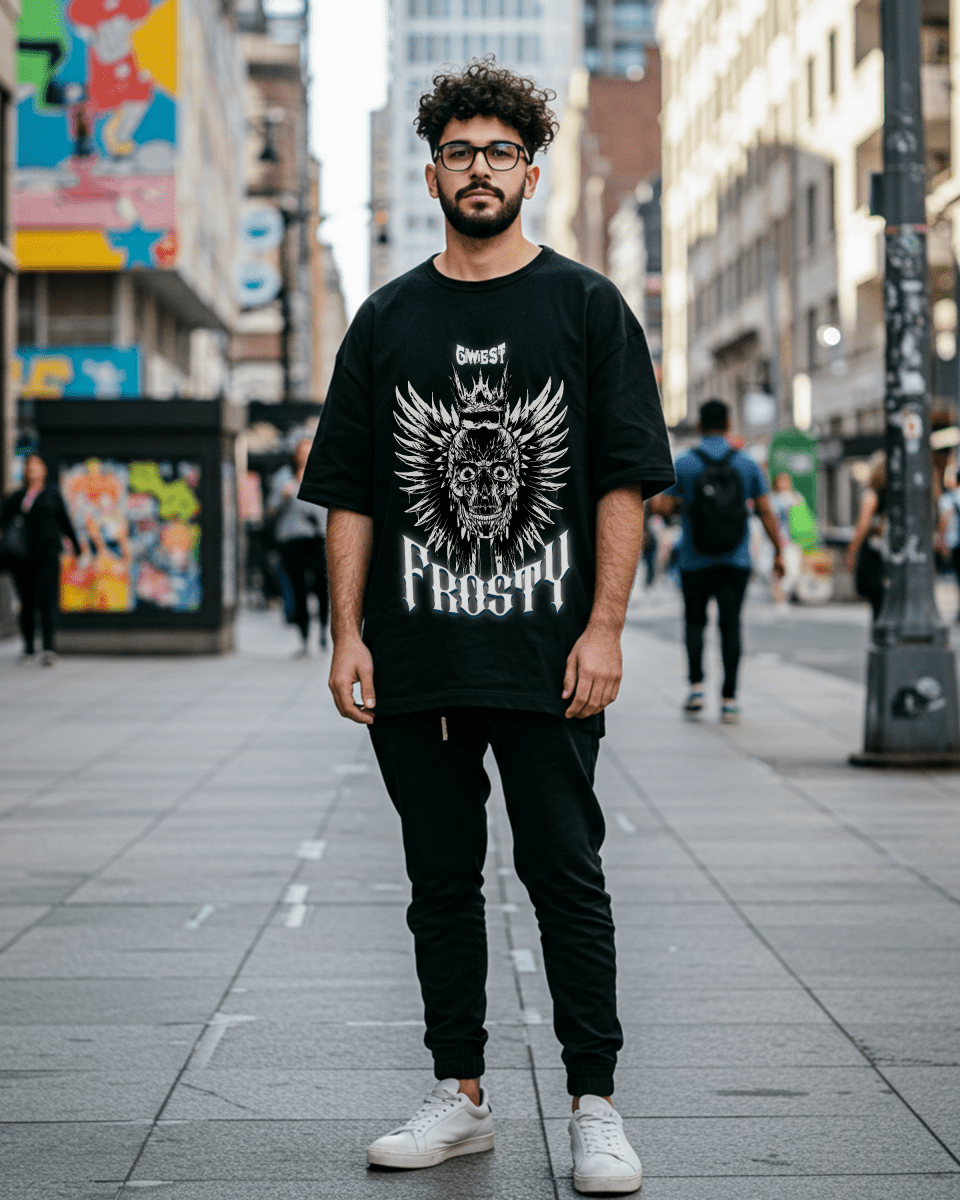 G West Frosty Crown Oversized T-Shirt Mens