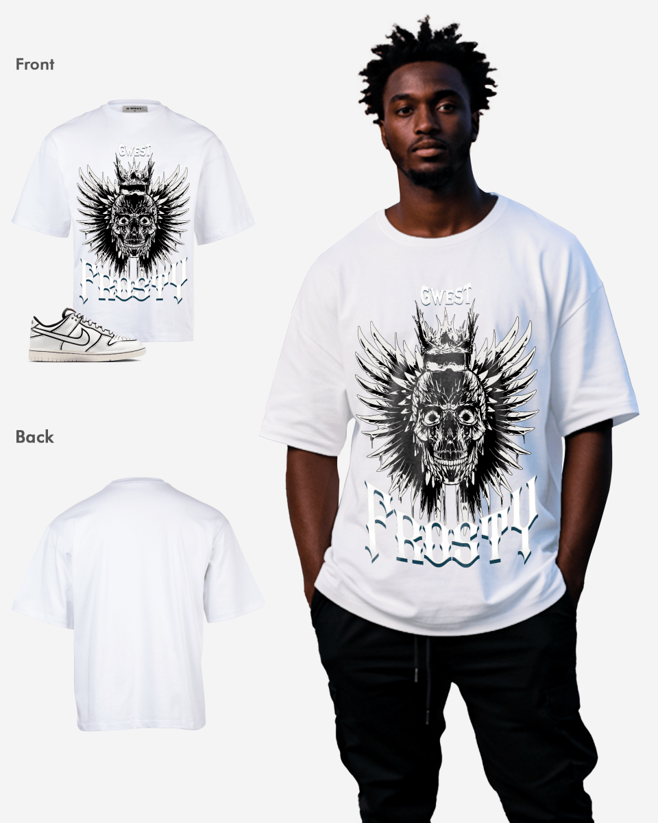 G West Frosty Crown Oversized T-Shirt Mens