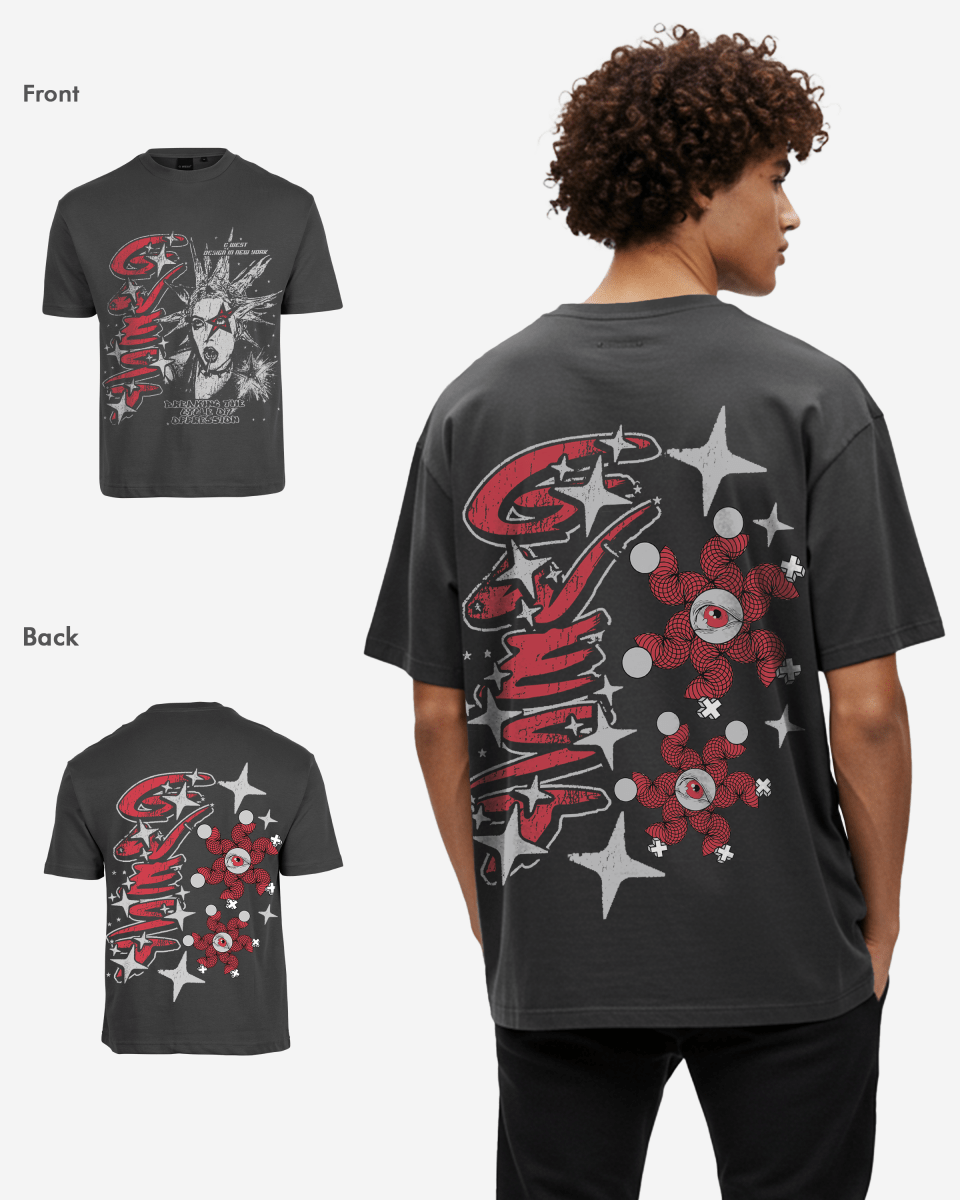 G West Mens Breaking The Cycle Oversized  Tee