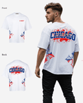 G West Chicago Blood Arch Logo Oversized T-Shirts