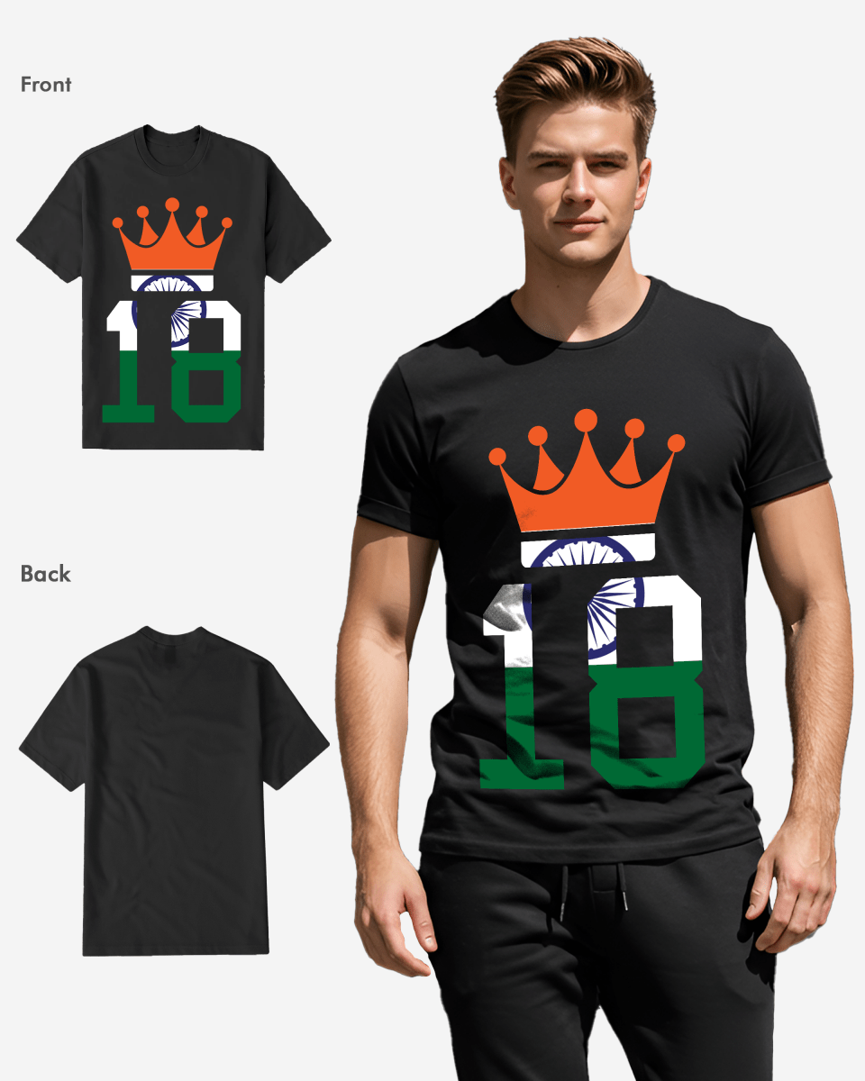 G West Cricket India King-18 T-Shirt : Gwdtfl2412 - 3 Colors