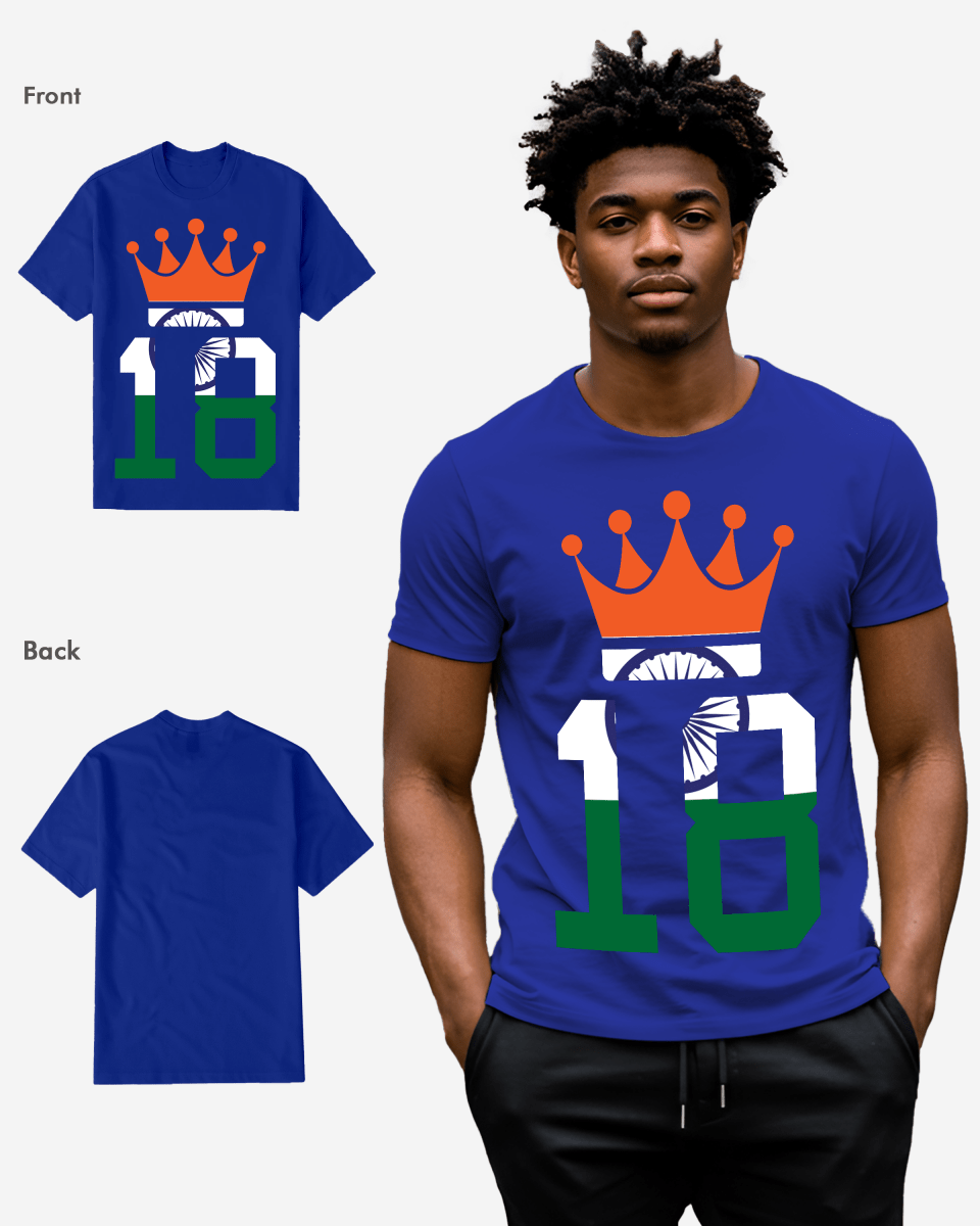 G West Cricket India King-18 T-Shirt : Gwdtfl2412 - 3 Colors