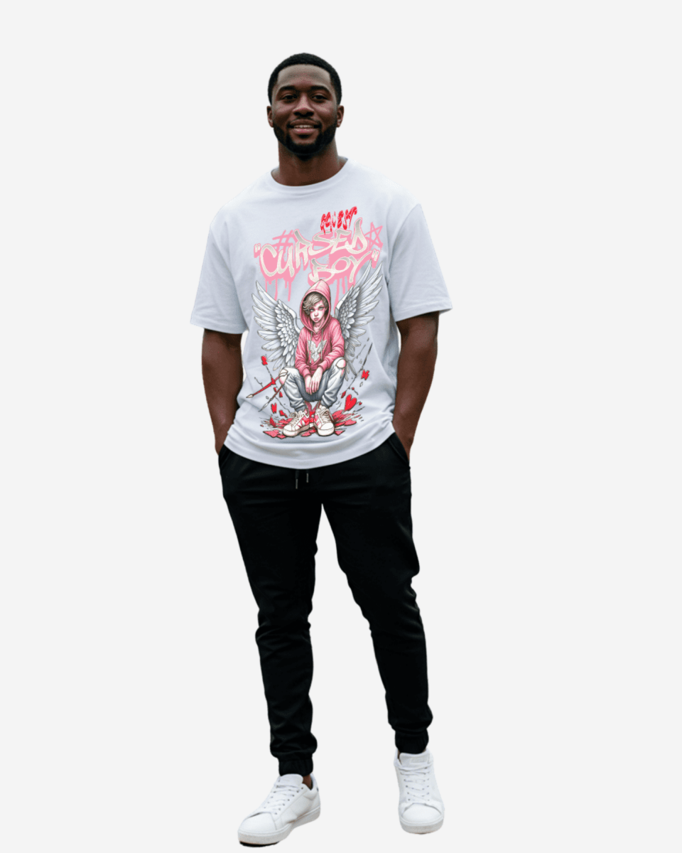 G West Cursed Boy Oversized Men's T-Shirt