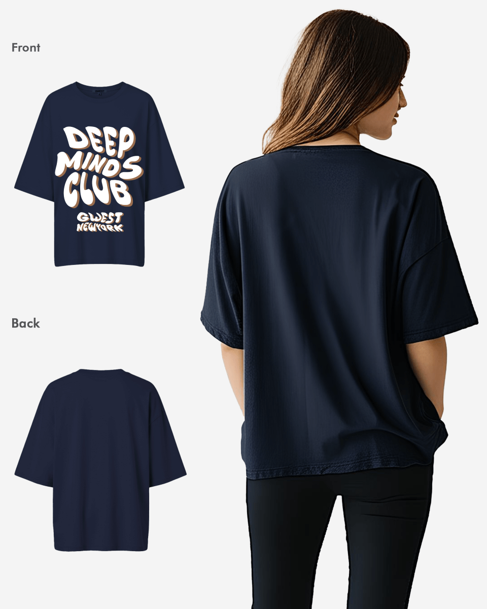 G West Womens Deep Minds Club Oversized Tee