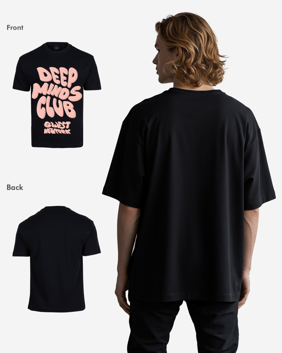 G West Mens Deep Minds Club Oversized Tee