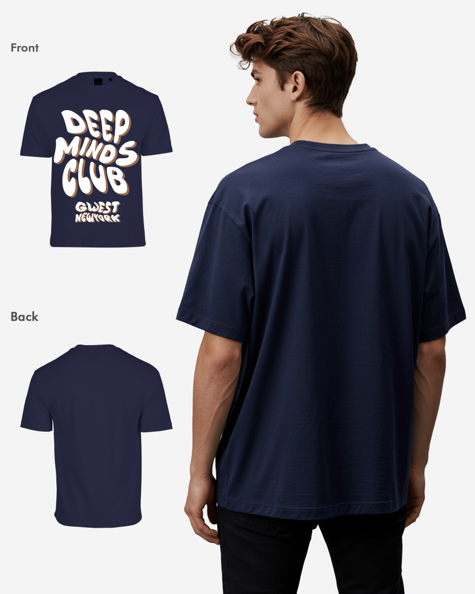 G West Mens Deep Minds Club Oversized Tee