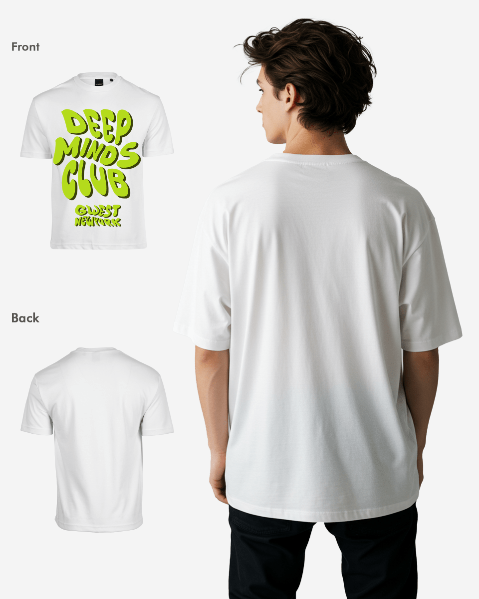 G West Mens Deep Minds Club Oversized Tee