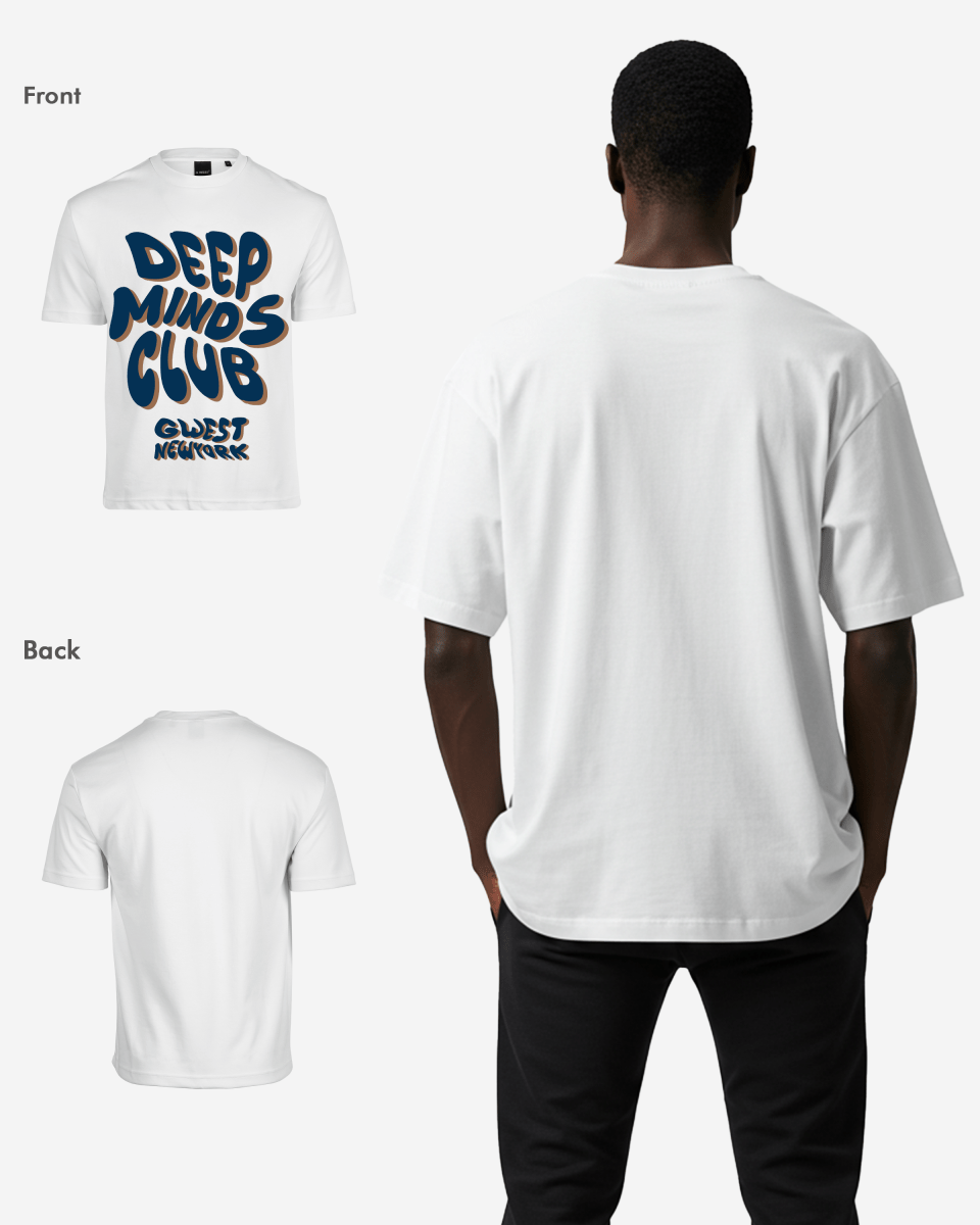 G West Mens Deep Minds Club Oversized Tee